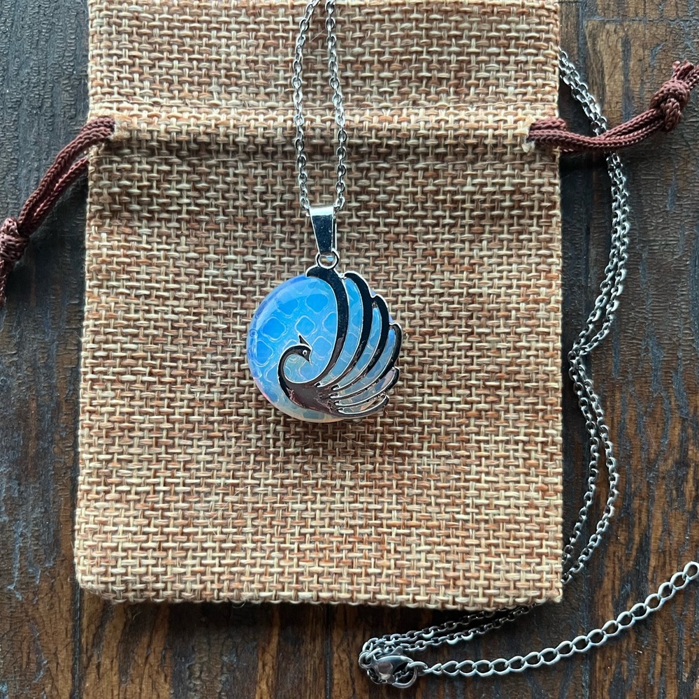 Opalite Necklace Opalite Pendant Phoenix Necklace Phoenix Pendant